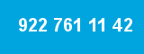 922 761 11 42 922 761 11 42